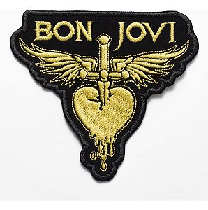 Patch Bordado Música Bon Jovi 10x9cm