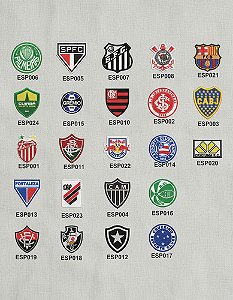 Patch Bordado Diversos Times De Futebol 8x8cm