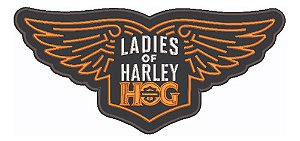 Patch Bordado Harley Davidson Ladies Of Harley 31x14,4cm