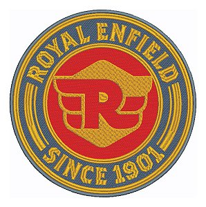 Patch Bordado Royal Enfield Since 1901 28x28cm
