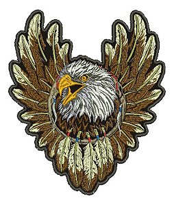 Patch Bordado Grandes Aguia Filtro Dos Sonhos 23,7x28cm