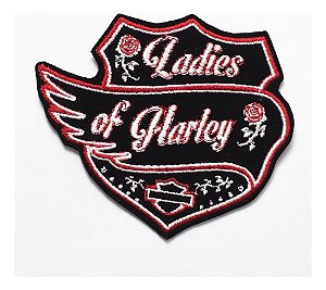 Patch Bordado Harley Davidson Ladies Of Harley 10x8cm