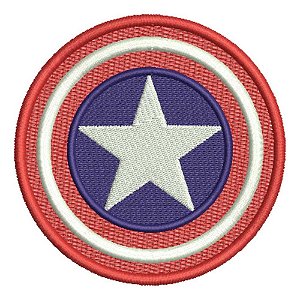 Patch Bordado Cartoons Capitao America Esc 8x8cm
