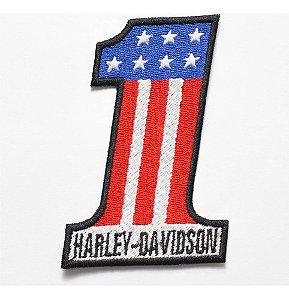 Patch Bordado Harley Davidson Number One America 10x15cm