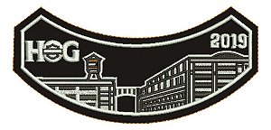 Patch Bordado Harley Davidson Hog 2019 Harley Davidson Anual 14,4x7cm