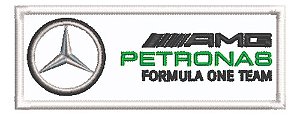 Patch Bordado Carros Petronas Amg Mercedes 10x3,8cm