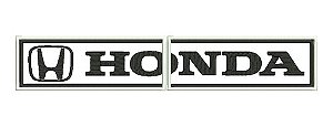 Patch Bordado Marcas Honda Frente Dividido 34x7cm