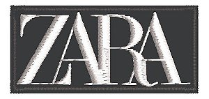 Patch Bordado Marcas Zara Logo 5x2,3cm