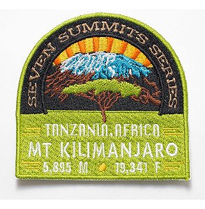 Patch Bordado Placas Mt Kilimanjaro 10x9,7cm