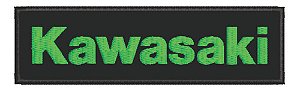 Patch Bordado Motos Kawasaki Tarjeta 12x3,5cm