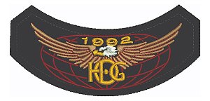 Patch Bordado Harley Davidson Hog 1992 Harley Davidson Anual 14,4x7cm