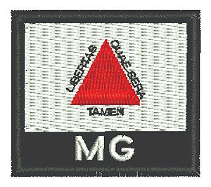 Patch Bordado Bandeiras Bandeira Minas Gerais 4,5x5cm