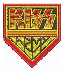 Patch Bordado Música Kiss Army Largura Msc035 7x7,8cm