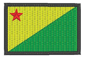 Patch Bordado Bandeiras Bandeira Acre 6x4cm