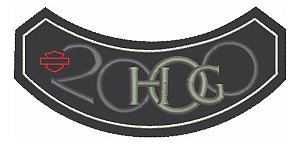 Patch Bordado Harley Davidson Hog 2000 Harley Davidson Anual 14,4x7cm