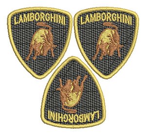 Patch Bordado Carros Lamborghini Logo 3 Peças 4,5x5cm