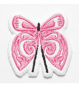 Patch Bordado Cartoons Borboleta 5x5cm