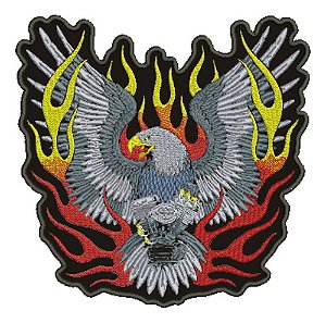 Patch Bordado Grandes Aguia Motor 28x28cm