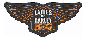 Patch Bordado Harley Davidson Ladies Of Harley 12x5,4cm