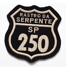 Patch Bordado Placas Rastro Da Serpente Sp250 5,6x6cm