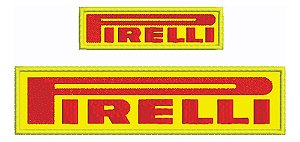 Patch Bordado Acessórios Pirelli 85x25mm E 160x40mm 1x1cm