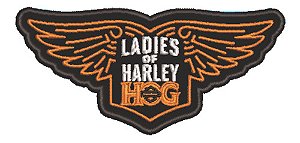 Patch Bordado Harley Davidson Ladies Ofharley 10,2x4,8cm