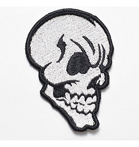 Patch Bordado Caveiras Caveira Bad Skull 5,6x8cm