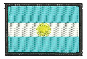 Patch Bordado Bandeiras Kit 5 Bordado Bandeiras Arg, Uru, Ms, Df, Go, 7x5cm