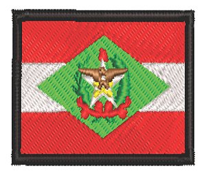 Patch Bordado Bandeiras Bandeira Santa Catarina 6x4cm