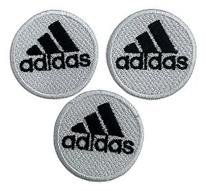 Patch Bordado Marcas adidas Kit Com 3 Peças 4x4cm