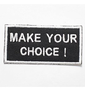 Patch Bordado Frases Frase Motociclista 02 9x4,5cm