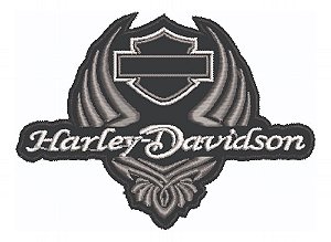 Patch Bordado Harley Davidson Tribal 10x7,1cm