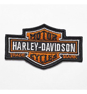 Patch Bordado Harley Davidson Trade Mark 10x6cm