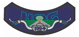 Patch Bordado Harley Davidson Hog 1994 Harley Davidson Anual 14,4x7cm