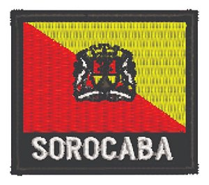 Patch Bordado Bandeiras Bandeira Sorocaba 4,5x4cm