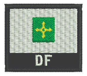 Patch Bordado Bandeiras Bandeira Distrito Federal 4,5x4cm