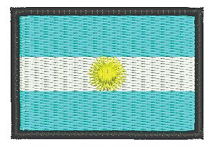 Patch Bordado Bandeiras Bandeira Argentina 8x5cm