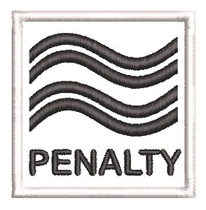 Patch Bordado Marcas Penalty Anos 70 6x6cm