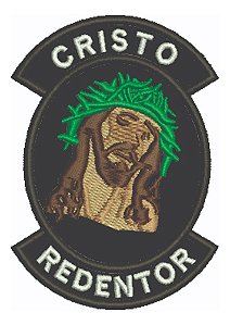 Patch Bordado Religiosos Cristo Redentor 6,3x9cm