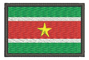 Patch Bordado Bandeiras Bandeira Suriname 6x4cm
