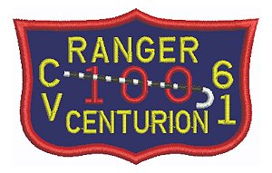 Patch Bordado Top Gun Ranger 10x6,3cm