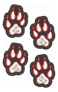 Patch Bordado Cartoons Patas Felino 5x7cm