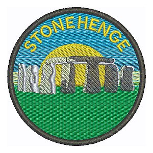 Patch Bordado Viagens Stonehenge 8x8cm
