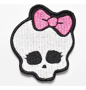 Patch Bordado Caveiras Caveira Monster High 6,4x7cm