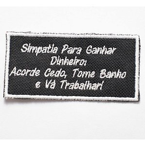 Patch Bordado Frases Frase Motociclista 13 9x4,5cm