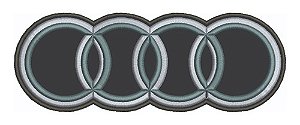 Patch Bordado Carros Audi Logo 20x7,3cm