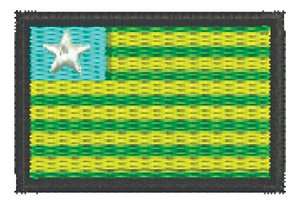 Patch Bordado Bandeiras Bandeira Piaui 6x4cm