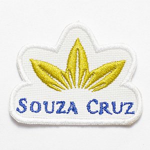 Patch Bordado Marcas Souza Cruz Logo 6x4,6cm