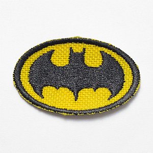 Patch Bordado Cartoons Batman Logo 3 Peças 5x3cm