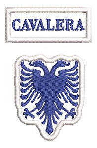 Patch Bordado Marcas Kit 2 Cavalera Logo E Tarjeta 4x5cm